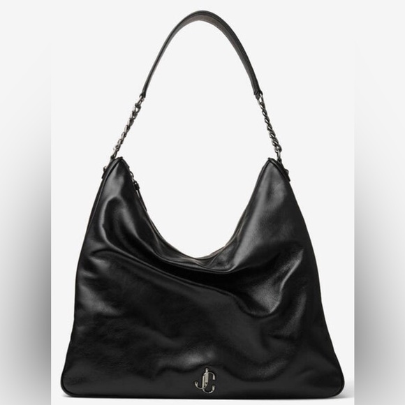 Jimmy Choo Black Leather Hobo Bag - Picture 1 of 1